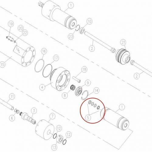 2042423 SEAL ASSY SL-IV/50 HP HYBRID waterjet spare parts