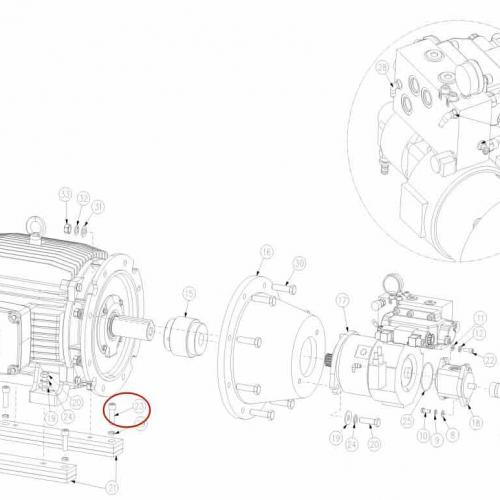 20432331 SCREW M16x50 SOCKET HEAD Waterjet Spare Parts
