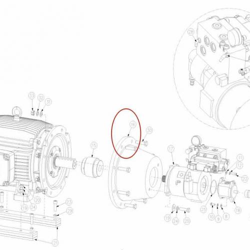 20477006 FLANE MOTOR/PUMP SL-V 50 OEM Waterjet Spare Parts
