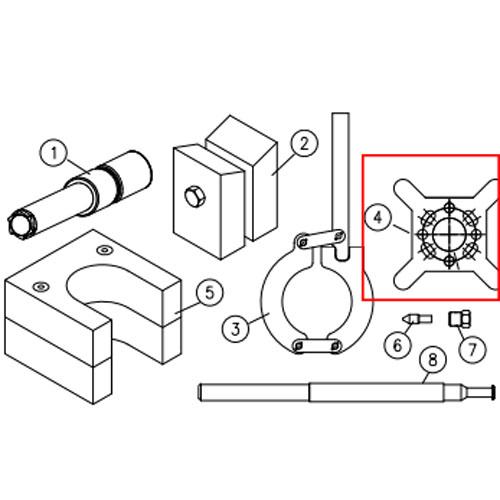 80079239 end cap wrench, HSEC, 6x/8x for kmt waterjet machine slv 75 plus water jet parts