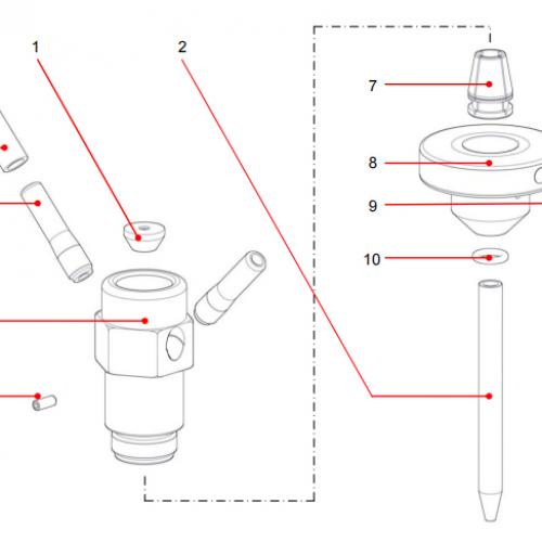 Adjustment screw 1001870 waterjet parts used for Resato