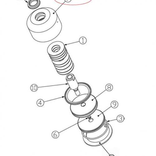 B027.81 VALVE CAP Waterjet Spare Parts