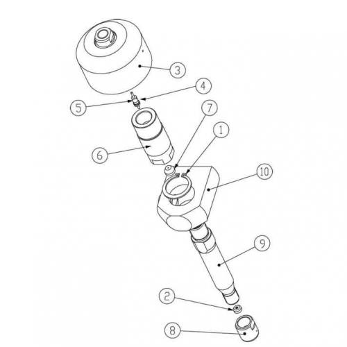 B378.03 CUTTING HEAD EXTENSION FOR WATESPEEDY Waterjet Spare Parts