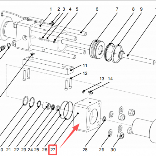 Resato Waterjet spare parts Hydraulic flange 1004151 used for intensifier