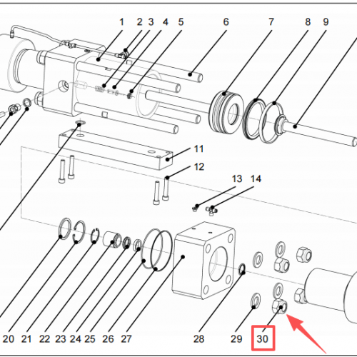 Resato Waterjet spare parts Locknut 1005324 used for intensifier
