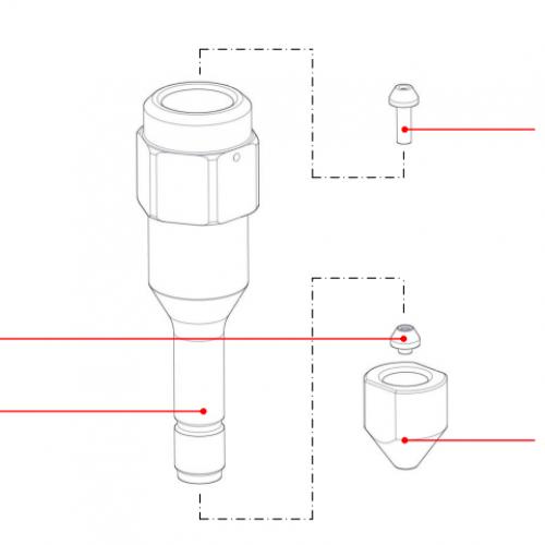 Nozzle adapter 1053802 Resato waterjet parts