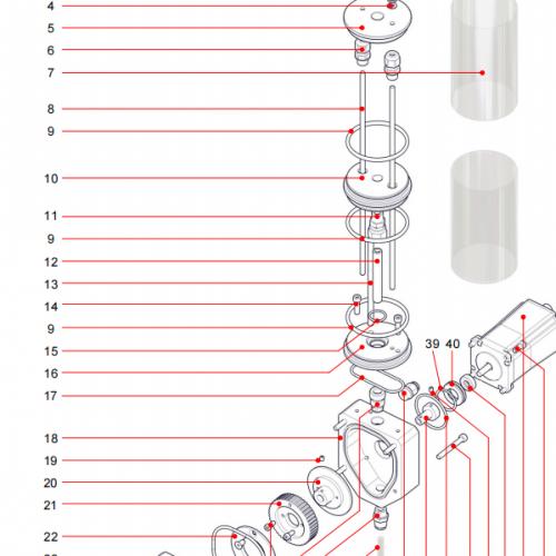 Middle flange 1039503 waterjet parts used for Resato