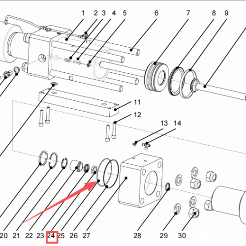 Resato Waterjet spare parts Backup ring 1005004 used for intensifier