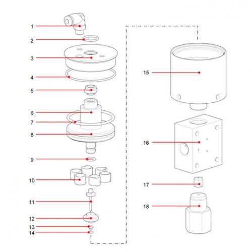 Resato parts 1003725 Air Operated Needle Valve waterjet parts