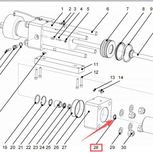 Resato Waterjet spare parts Rod seal 1003324 used for intensifier
