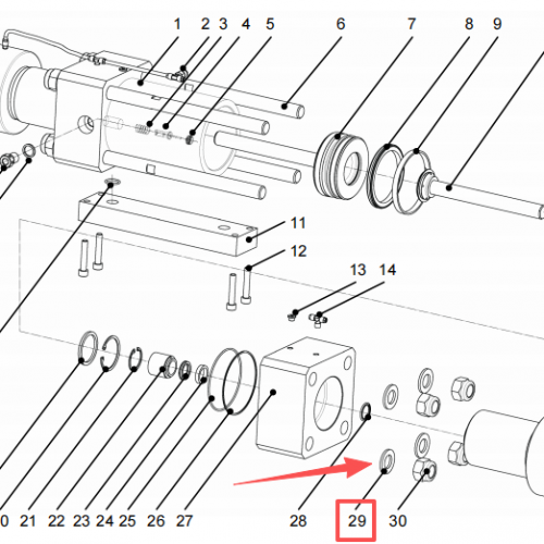 Resato Waterjet spare parts Washer 1003382 used for intensifier