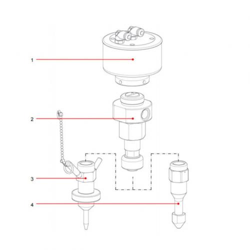 Waterjet parts Resato 1019894 Abrasive Cutting Head Assembly