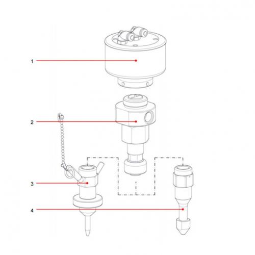 waterjet spare parts 1033537 Pure Waterjet Cutting Head Assembly Resato